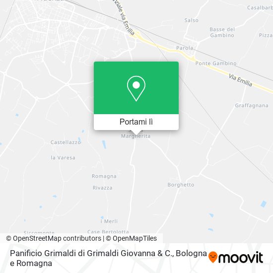 Mappa Panificio Grimaldi di Grimaldi Giovanna & C.