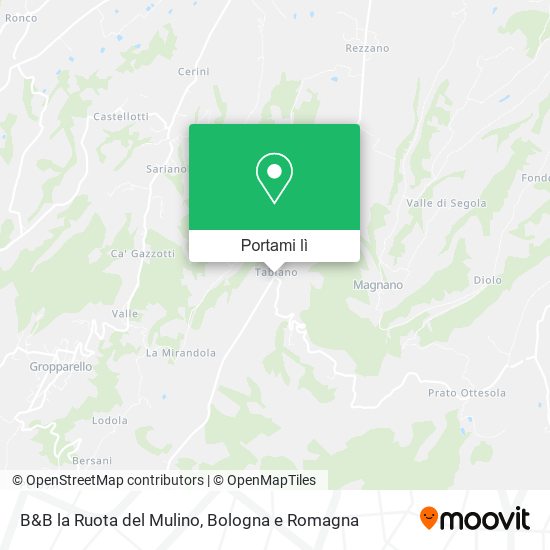 Mappa B&B la Ruota del Mulino