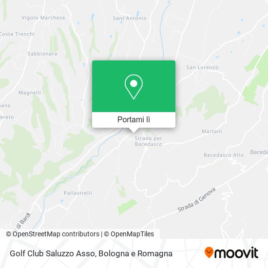 Mappa Golf Club Saluzzo Asso