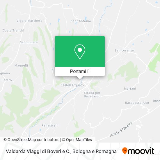 Mappa Valdarda Viaggi di Boveri e C.