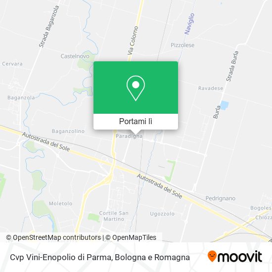 Mappa Cvp Vini-Enopolio di Parma