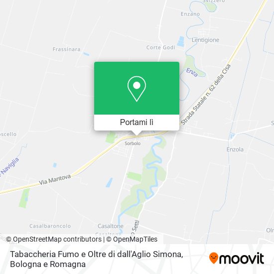 Mappa Tabaccheria Fumo e Oltre di dall'Aglio Simona