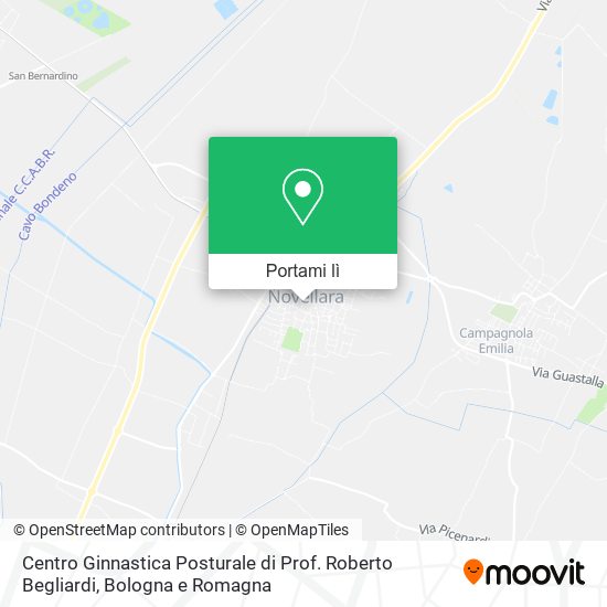 Mappa Centro Ginnastica Posturale di Prof. Roberto Begliardi