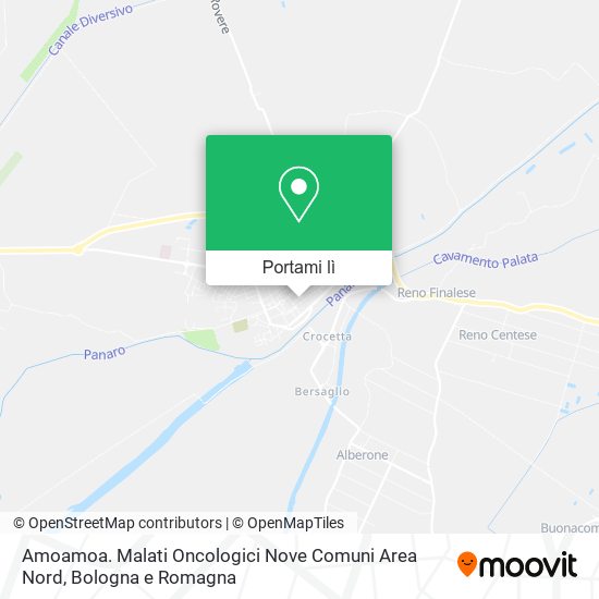 Mappa Amoamoa. Malati Oncologici Nove Comuni Area Nord