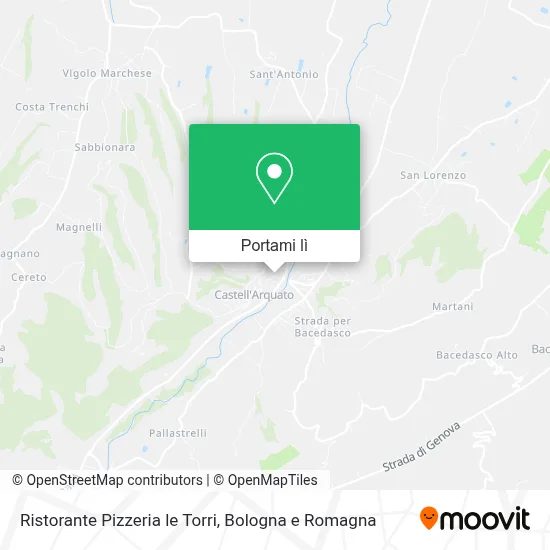 Mappa Ristorante Pizzeria le Torri