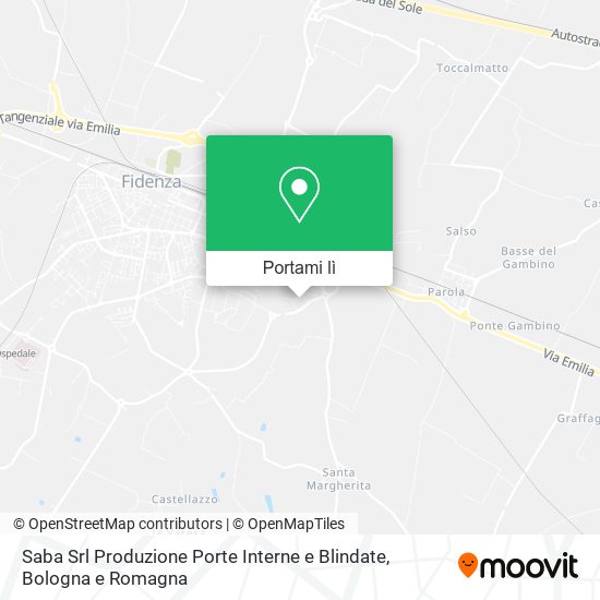 Mappa Saba Srl Produzione Porte Interne e Blindate