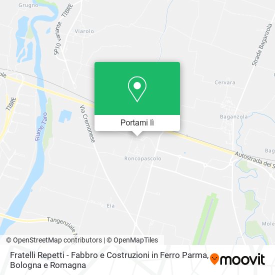 Mappa Fratelli Repetti - Fabbro e Costruzioni in Ferro Parma