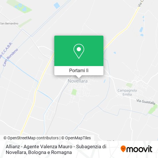 Mappa Allianz - Agente Valenza Mauro - Subagenzia di Novellara