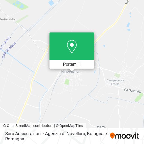 Mappa Sara Assicurazioni - Agenzia di Novellara