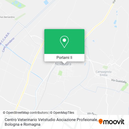 Mappa Centro Veterinario Vetstudio Aociazione Profeionale