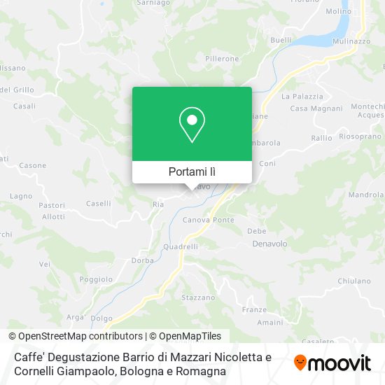 Mappa Caffe' Degustazione Barrio di Mazzari Nicoletta e Cornelli Giampaolo