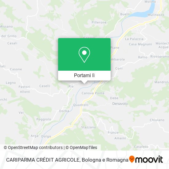 Mappa CARIPARMA CRÉDIT AGRICOLE
