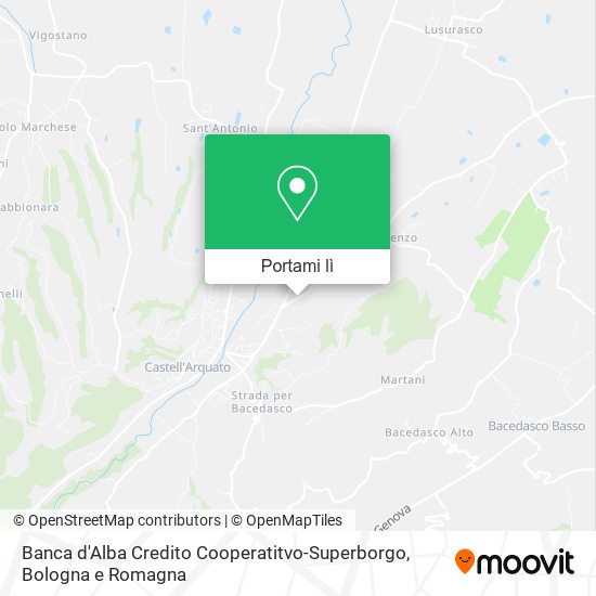 Mappa Banca d'Alba Credito Cooperatitvo-Superborgo