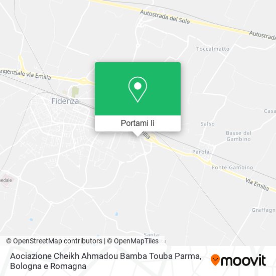 Mappa Aociazione Cheikh Ahmadou Bamba Touba Parma