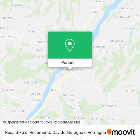 Mappa Reca Bike di Recamento Davide