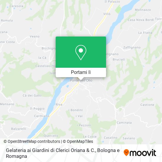 Mappa Gelateria ai Giardini di Clerici Oriana & C.