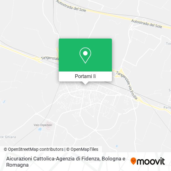 Mappa Aicurazioni Cattolica-Agenzia di Fidenza
