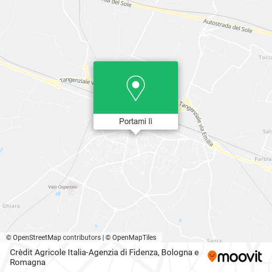 Mappa Crèdit Agricole Italia-Agenzia di Fidenza
