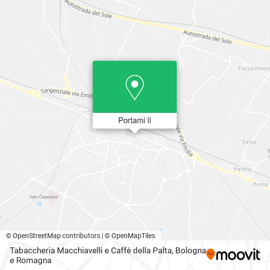 Mappa Tabaccheria Macchiavelli e Caffè della Palta