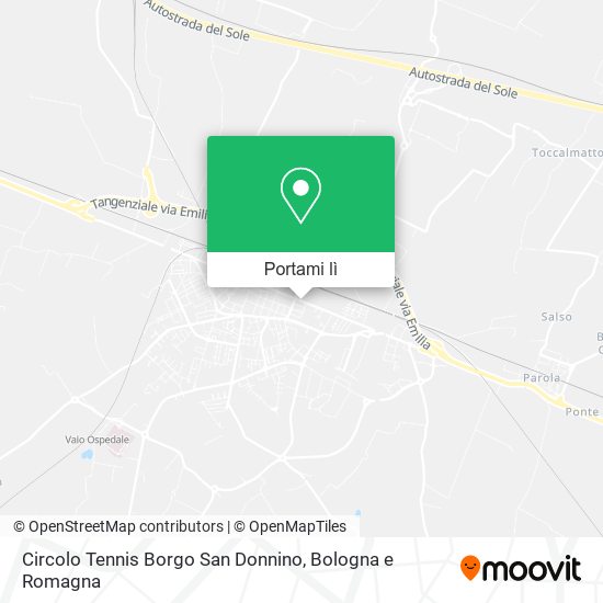 Mappa Circolo Tennis Borgo San Donnino