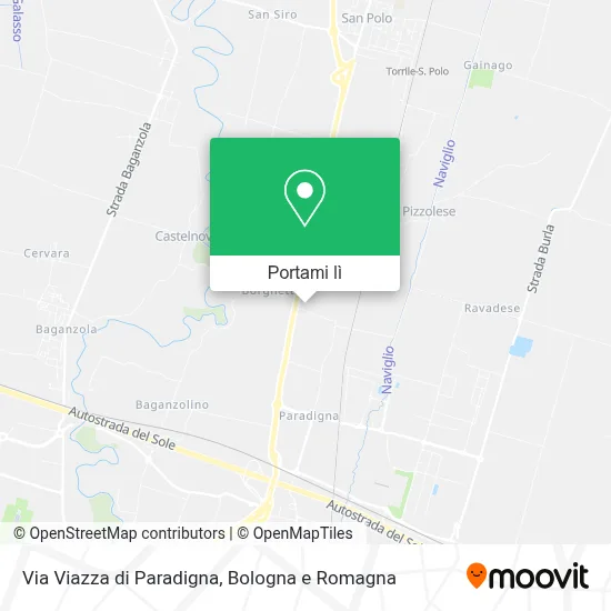 Mappa Via Viazza di Paradigna