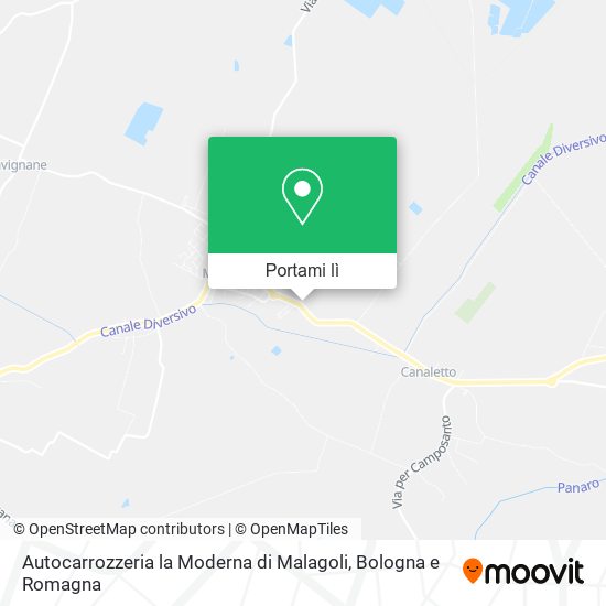 Mappa Autocarrozzeria la Moderna di Malagoli
