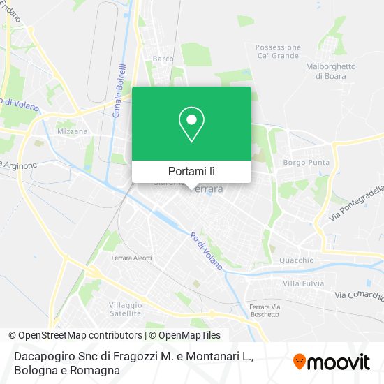 Mappa Dacapogiro Snc di Fragozzi M. e Montanari L.