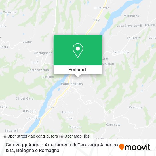 Mappa Caravaggi Angelo Arredamenti di Caravaggi Alberico & C.