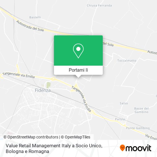 Mappa Value Retail Management Italy a Socio Unico