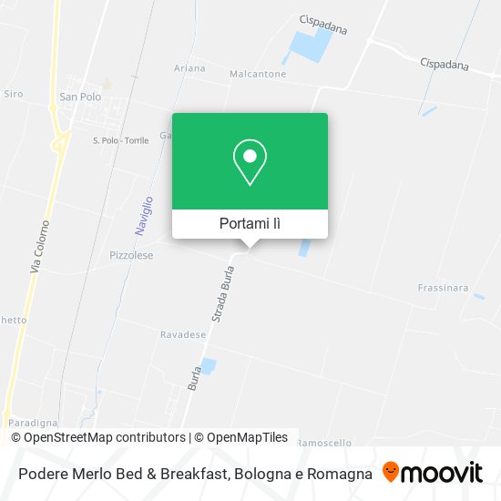 Mappa Podere Merlo Bed & Breakfast