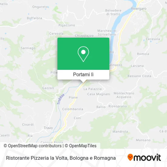 Mappa Ristorante Pizzeria la Volta