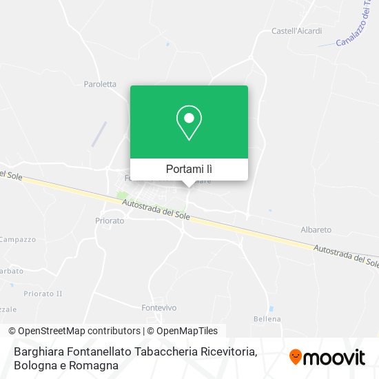 Mappa Barghiara Fontanellato Tabaccheria Ricevitoria