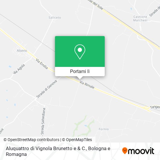 Mappa Aluquattro di Vignola Brunetto e & C.