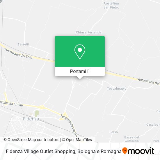 Mappa Fidenza Village Outlet Shopping