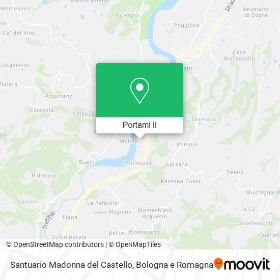 Mappa Santuario Madonna del Castello
