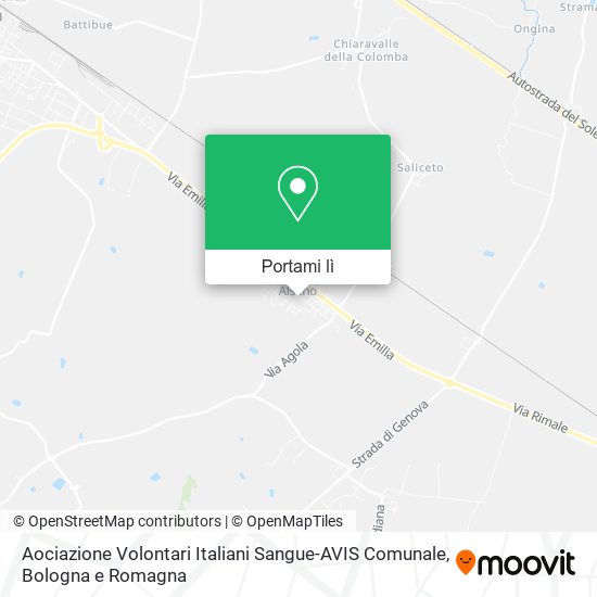 Mappa Aociazione Volontari Italiani Sangue-AVIS Comunale