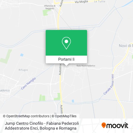 Mappa Jump Centro Cinofilo - Fabiana Pederzoli Addestratore Enci
