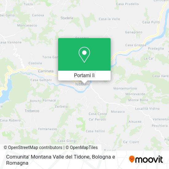 Mappa Comunita' Montana Valle del Tidone