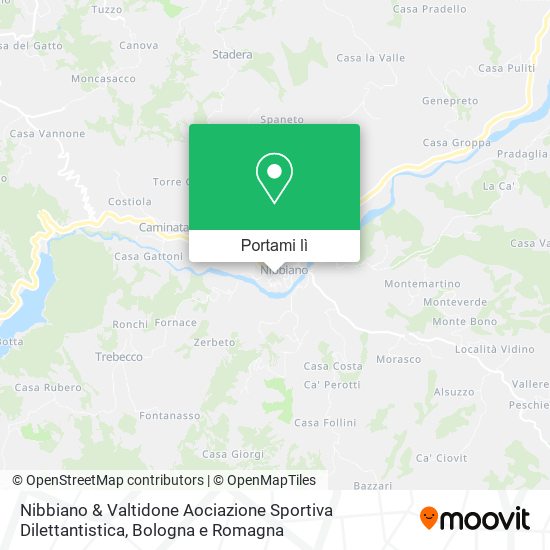 Mappa Nibbiano & Valtidone Aociazione Sportiva Dilettantistica