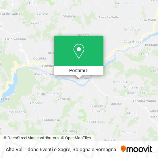 Mappa Alta Val Tidone Eventi e Sagre