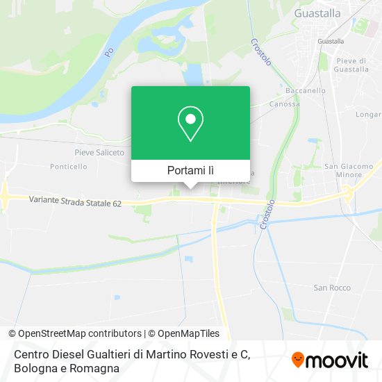 Mappa Centro Diesel Gualtieri di Martino Rovesti e C