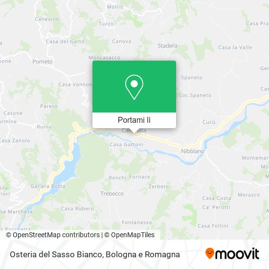 Mappa Osteria del Sasso Bianco