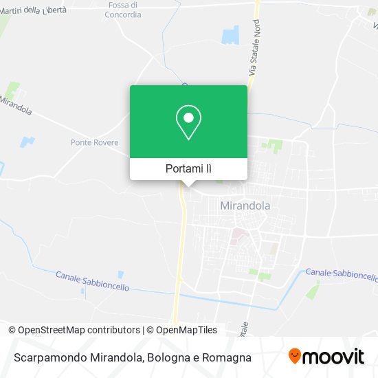 Mappa Scarpamondo Mirandola