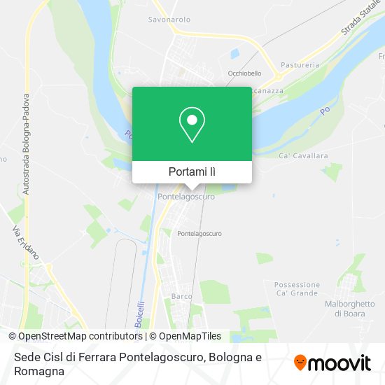 Mappa Sede Cisl di Ferrara Pontelagoscuro