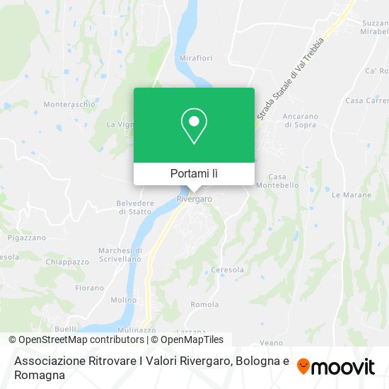 Mappa Associazione Ritrovare I Valori Rivergaro