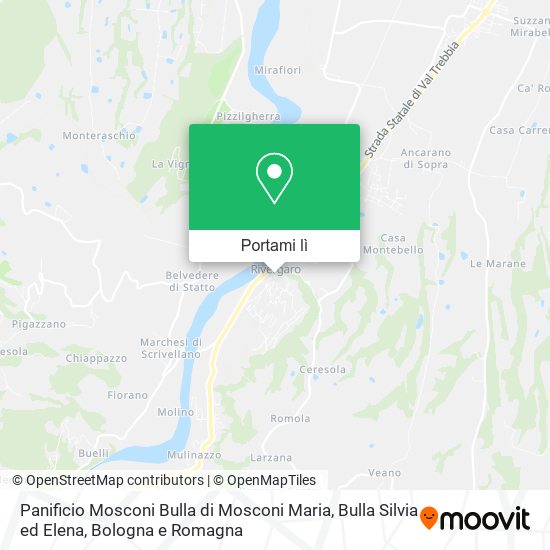 Mappa Panificio Mosconi Bulla di Mosconi Maria, Bulla Silvia ed Elena