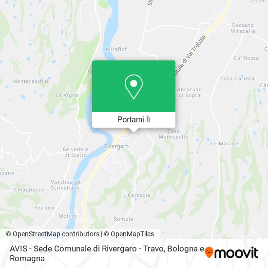 Mappa AVIS - Sede Comunale di Rivergaro - Travo