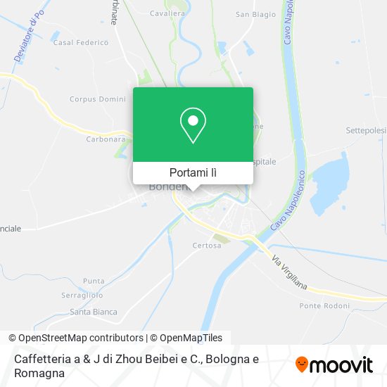 Mappa Caffetteria a & J di Zhou Beibei e C.