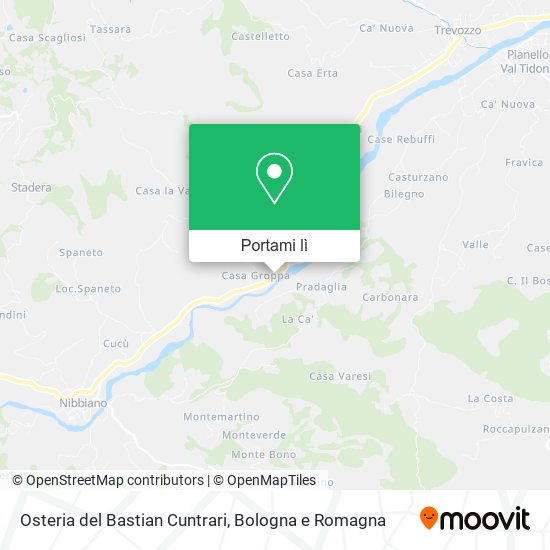 Mappa Osteria del Bastian Cuntrari