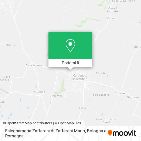 Mappa Falegnameria Zafferani di Zafferani Mario